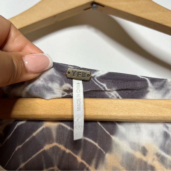 Young Fabulous & Broke Boho Tie-Dye Kaftan in Eggplant Morocco Wash Small/medium - Picture 12 of 14